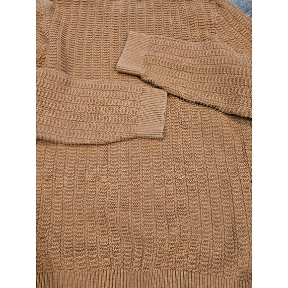 Topman Ltd fisherman knit sweater camel brown men's large vtg crewneck - Picture 8 of 9